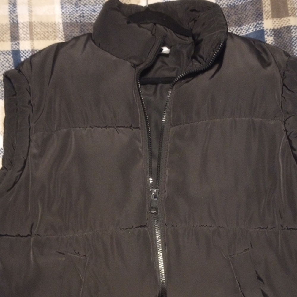 H&M Divided Dark Charcoal Quilted Vest